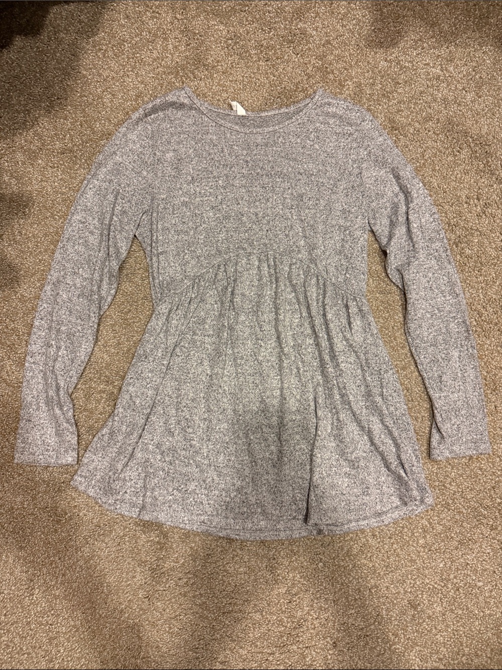 Pinkblush Maternity Light Heather Gray Knit Top